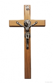 Kříž s Kristem - dřevěný, Benedikt (32 cm)