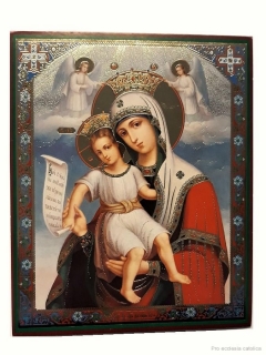 P. Maria s Ježíškem (papírová ikona)