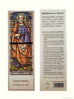Svatý Petr (záložka s modlitbou)