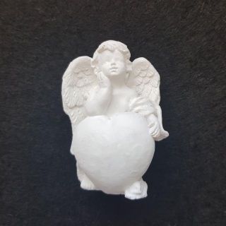 Andělíček se srdíčkem bílý