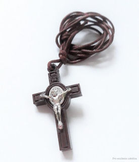 Křížek Benediktínský na šňůrce