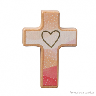 Dřevěný křížek malovaný "láska"