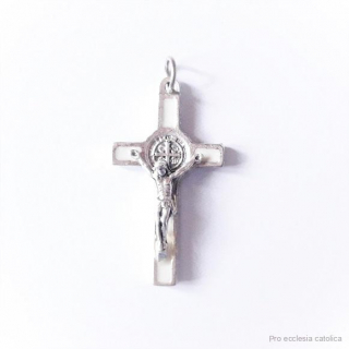 Benediktínský křížek (3,5 cm) bílý