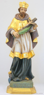 Sv. Jan Nepomucký (dřevořezba s polychromií) 43 cm