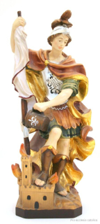Svatý Florián (dřevořezba s polychromií) 29 cm