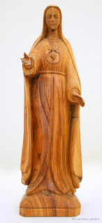Panna Maria - Srdce - dřevěná soška 32 cm