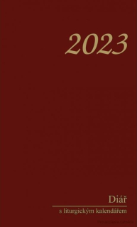 Diář 2023 s liturgickým kalendáriem - malý (vínový)
