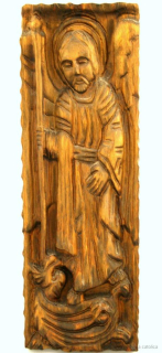 Archanděl Michael - reliéf (dřevořezba) 58 cm