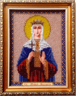 Svatá Ludmila - korálkový obraz