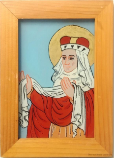 Svatá Ludmila (podmalba na skle)