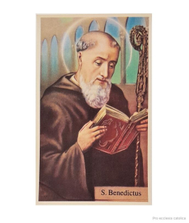 Svatý Benedikt (papírový obrázek)