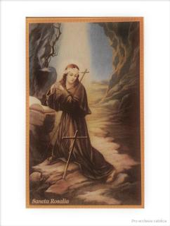 Svatá Rozálie (papírový obrázek)