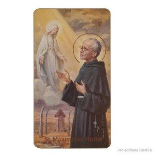 Svatý Maximilian Kolbe (papírový obrázek)