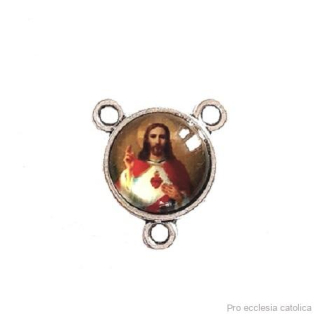 Středová medailka růžence - Srdce Ježíše Krista