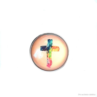 Odznáček - křížek barevný (2cm)