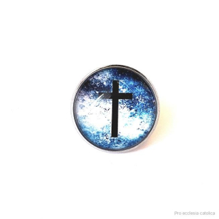 Odznáček - křížek modrý (2cm)