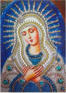 Panna Maria - diamantové malování (40x30)