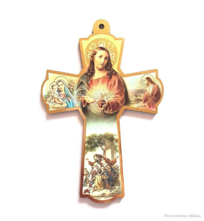 Kříž obrázkový (Ježíš) na dřevěné destičce