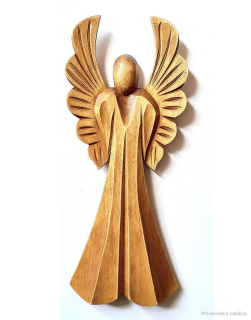 Dřevěný anděl (světle hnědý)