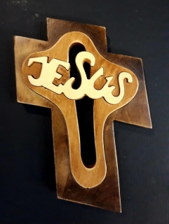 Dřevěný kříž Jesus