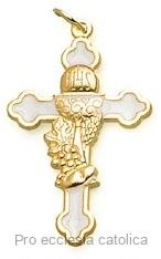 Křížek (bižuterie) 4 cm Eucharistie
