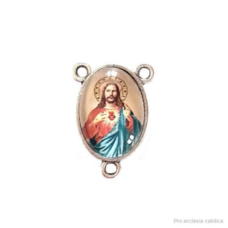 Středová medailka růžence - Nejsvětější Srdce Ježíšovo