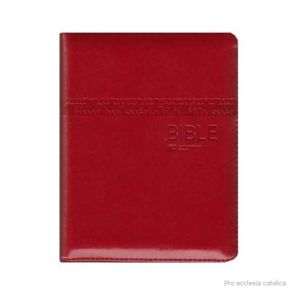 Bible malá, zip, červená, výřezy
