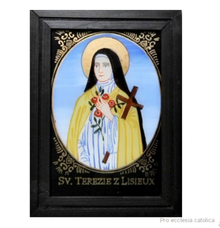 Svatá Terezie (podmalba na skle)