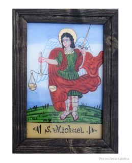 Archanděl Michael (podmalba na skle)