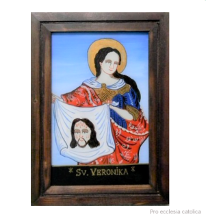 Svatá Veronika (podmalba na skle)