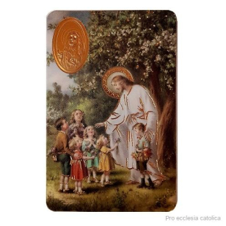 Ježíš s dětmi (laminovaný obrázek)