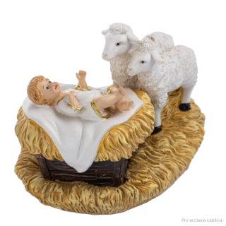 Ježíšek s ovečkami (10 cm)