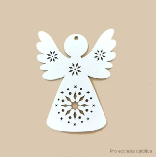Dřevěný andělíček (vánoční dekorace)