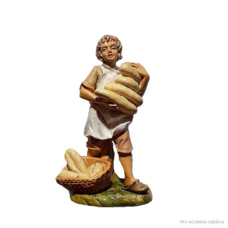 Doplňující postavy do betléma - chlapec s chleby (12 cm)
