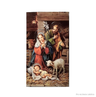 Svatá Rodina (papírový vánoční obrázek)