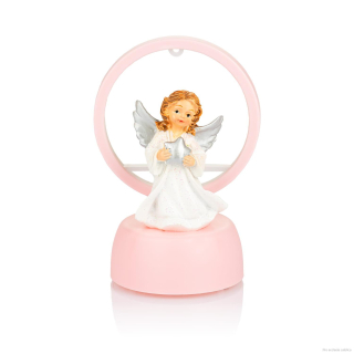Anděl strážný lampička (růžová)