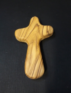 Křížek do ruky (olivové dřevo)