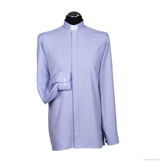 Kněžská košile (modrá) 60% bavlna