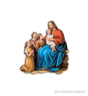 Ježíš s dětmi (plastická magnetka)