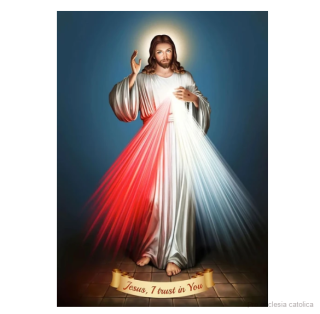 Ježíš Boží Milosrdenství (obraz na plátně) 20x30 cm