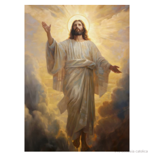 Ježíš vzkříšený (obraz na plátně) 20x30 cm