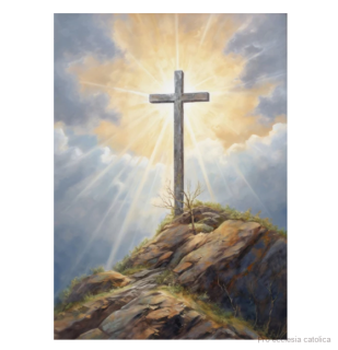 Kříž naděje (obraz na plátně) 20x30 cm