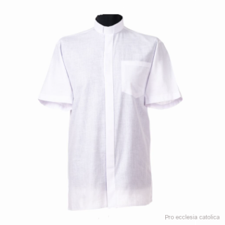 Kněžská košile (bílá) LEN