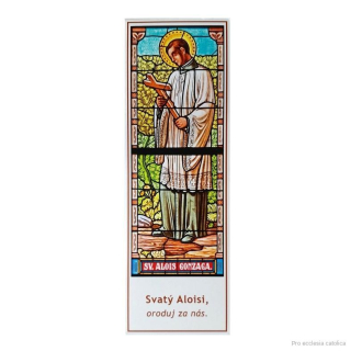 Svatý Alois (záložka s modlitbou)