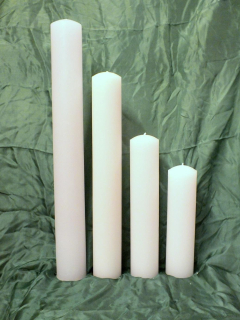 Svíce litá, bílá - průměr 56 mm