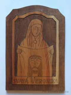 Sv. Veronika - dřevokresba