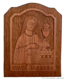 Svatá Barbora (dřevokresba)